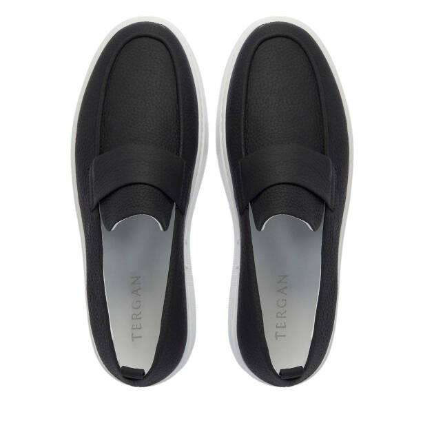 Siyah Hakiki Deri Erkek Loafer - E25I1AY57320-A23 - Tergan