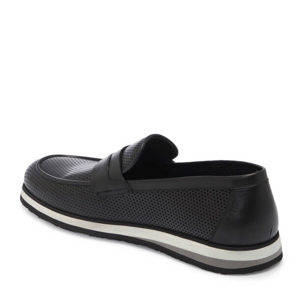 Siyah Hakiki Deri Erkek Loafer - E25I1AY57341-A43 - 2