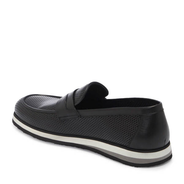 Siyah Hakiki Deri Erkek Loafer - E25I1AY57341-A43 - 2
