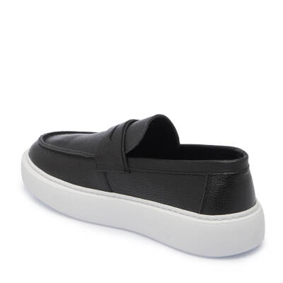 Siyah Deri Erkek Loafer - E25I1AY57350-A41 - 2