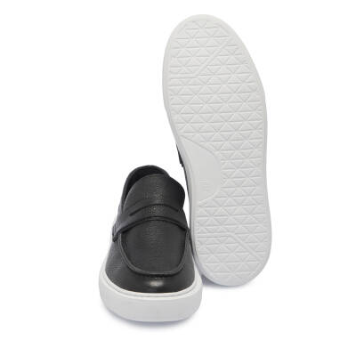 Siyah Deri Erkek Loafer - E25I1AY57350-A41 - 4