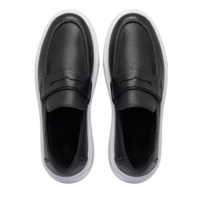 Siyah Deri Erkek Loafer - E25I1AY57350-A41 - 5