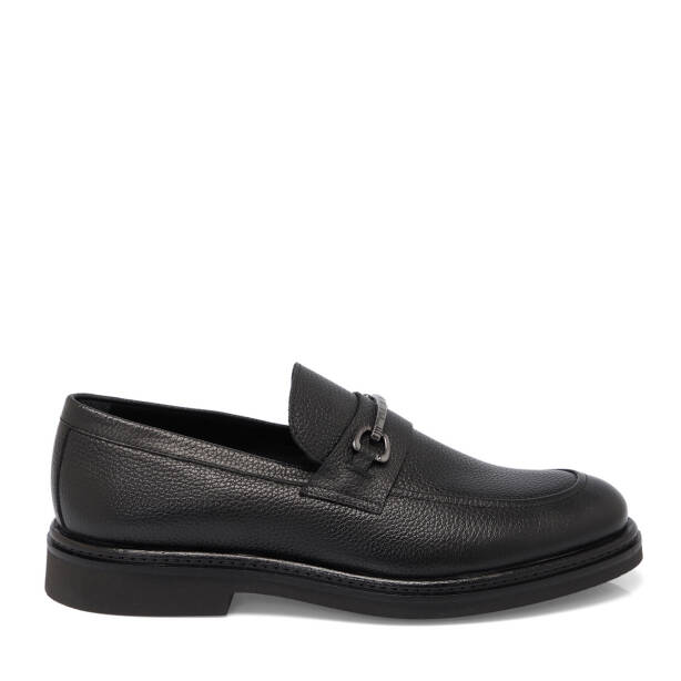 Siyah Deri Erkek Loafer - E25S1AY57375-A23 - 3