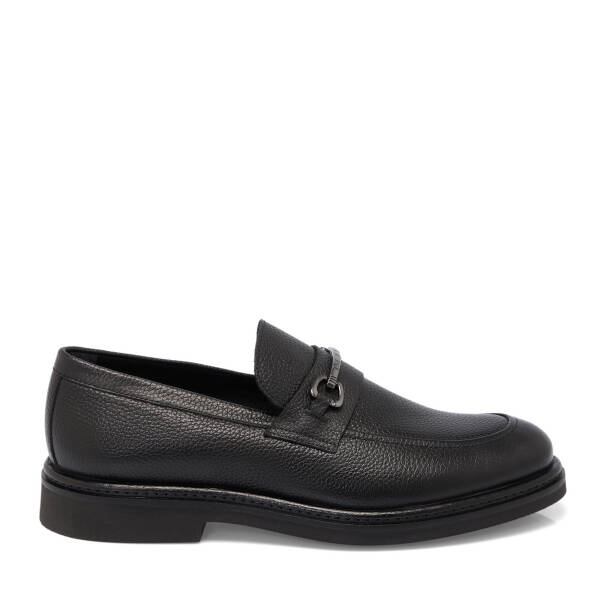 Siyah Deri Erkek Loafer - E25S1AY57375-A23 - 3