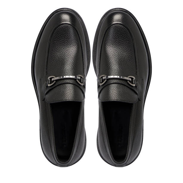 Siyah Deri Erkek Loafer - E25S1AY57375-A23 - 5