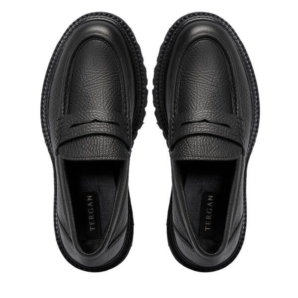 Siyah Deri Erkek Loafer - E25S1AY57405-A23 - 5