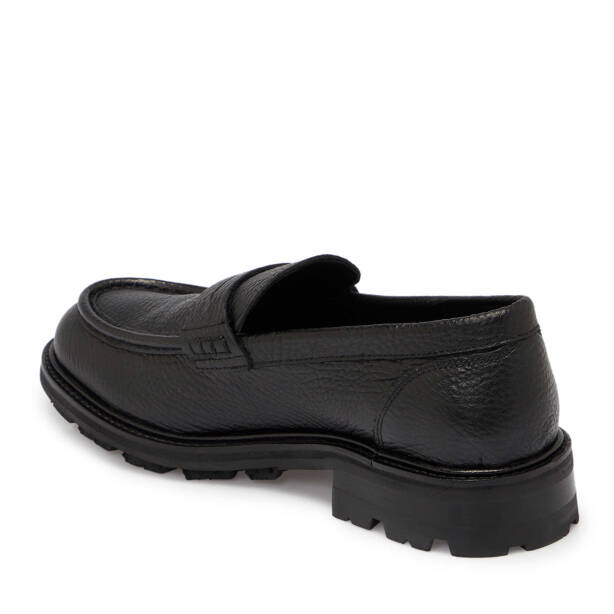 Siyah Hakiki Deri Erkek Loafer - E25S1AY57407-A23 - 3