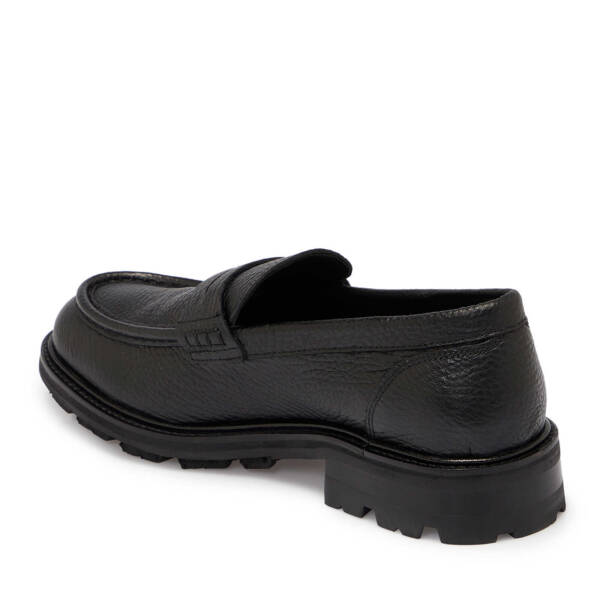 Siyah Hakiki Deri Erkek Loafer - E25S1AY57407-A23 - 3
