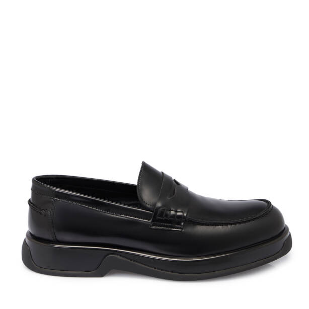 Siyah Deri Erkek Loafer - E25S1AY57418-A35 - 3