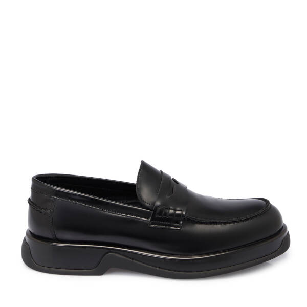 Siyah Deri Erkek Loafer - E25S1AY57418-A35 - 3