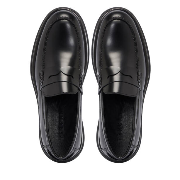 Siyah Deri Erkek Loafer - E25S1AY57418-A35 - 5