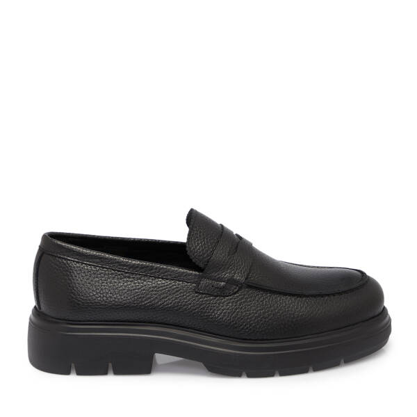 Siyah Deri Erkek Loafer - E25S1AY57420-A41 - 3