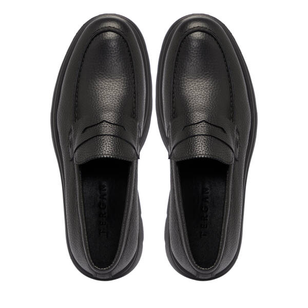 Siyah Deri Erkek Loafer - E25S1AY57420-A41 - 5