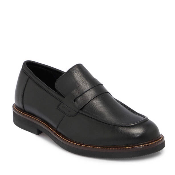 Siyah Deri Erkek Loafer - E25S1AY57435-A23 - 1