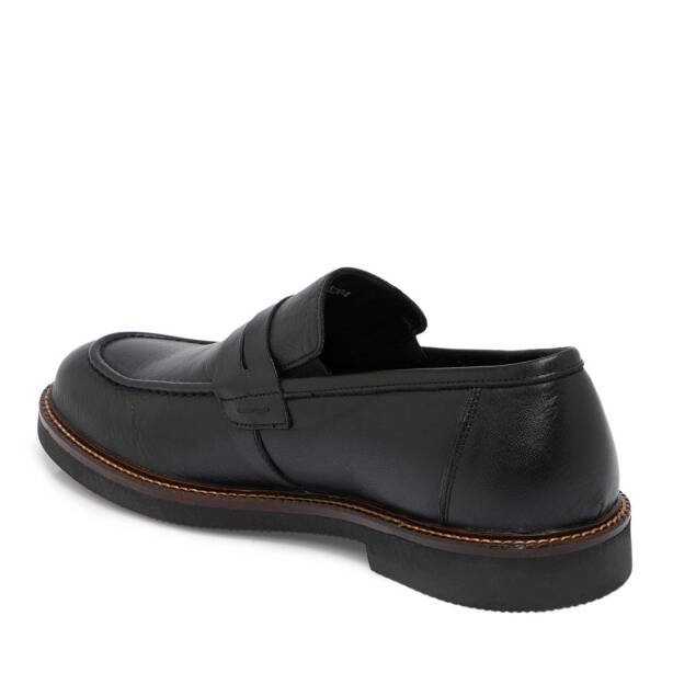Siyah Deri Erkek Loafer - E25S1AY57435-A23 - 2