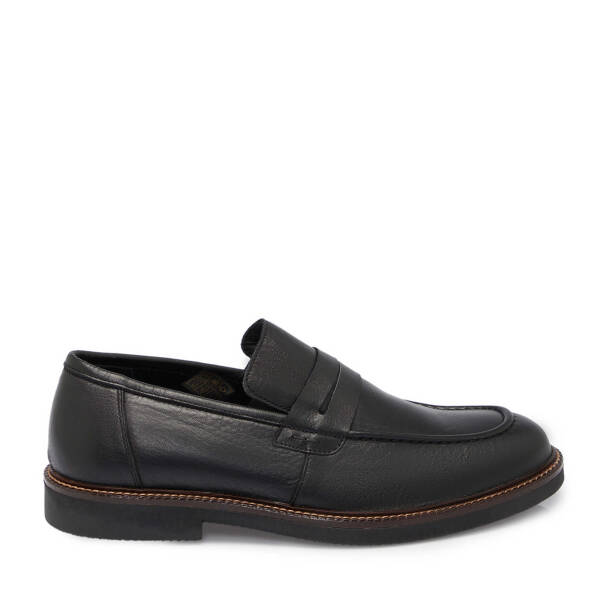 Siyah Deri Erkek Loafer - E25S1AY57435-A23 - 3