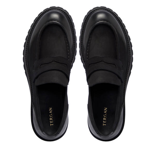 Siyah Deri Erkek Loafer - E25S1AY57459-A23 - 5