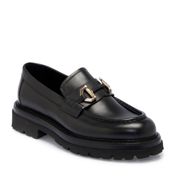 Siyah Deri Erkek Loafer - E25S1AY57462-A43 - 1