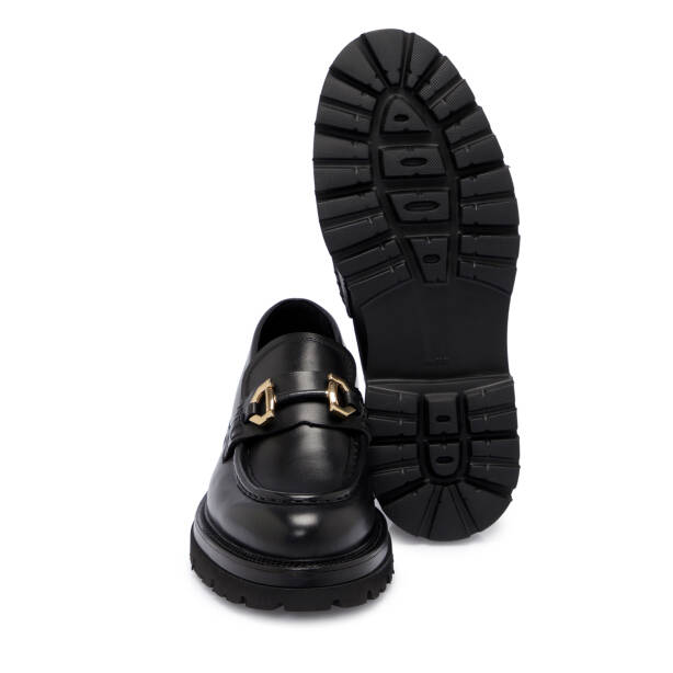 Siyah Deri Erkek Loafer - E25S1AY57462-A43 - 4