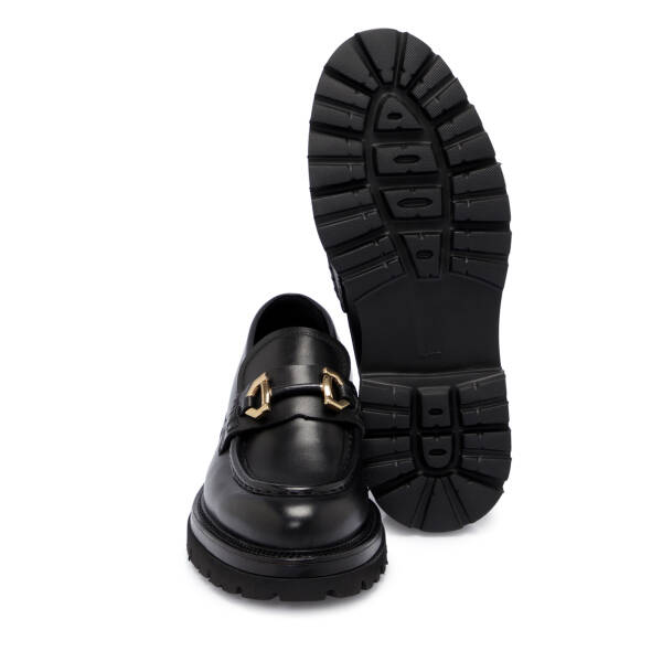 Siyah Deri Erkek Loafer - E25S1AY57462-A43 - 4