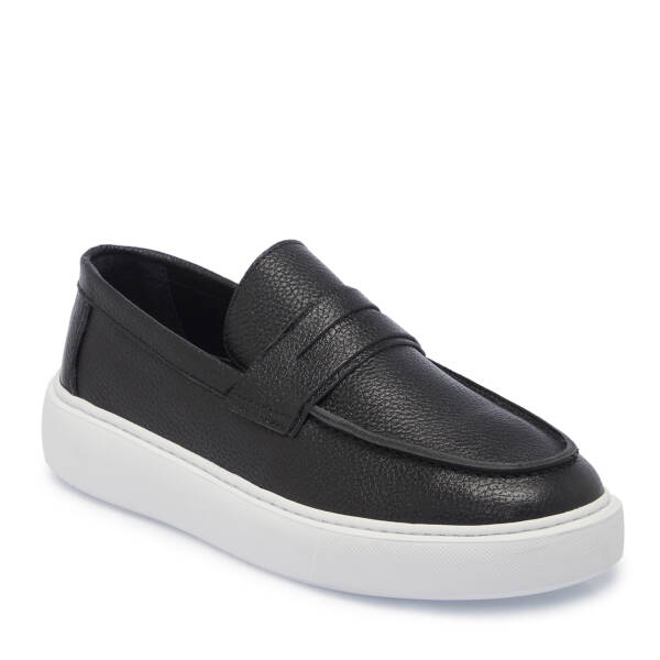 Siyah Deri Erkek Loafer - E25S1AY57561-A41 - 1