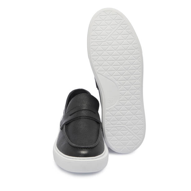 Siyah Deri Erkek Loafer - E25S1AY57561-A41 - 4