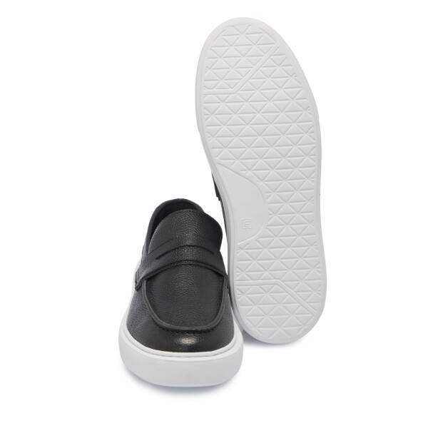Siyah Deri Erkek Loafer - E25S1AY57561-A41 - 4
