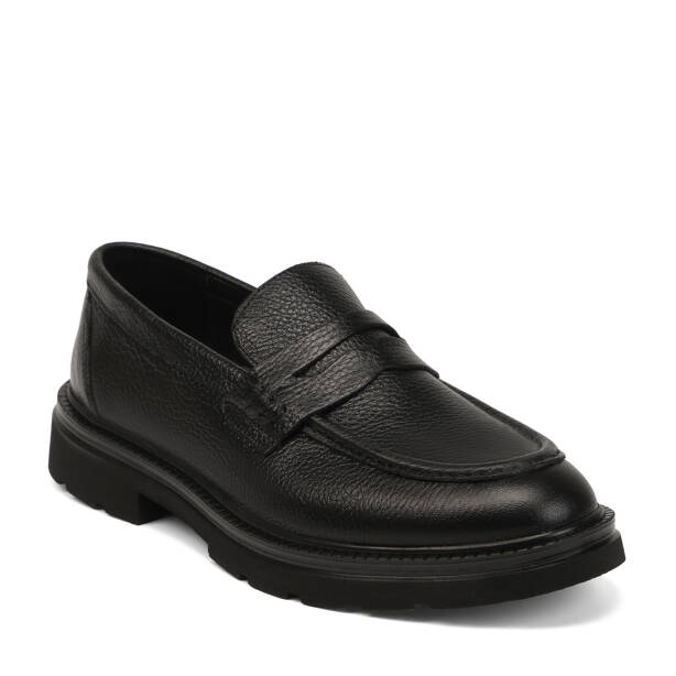 Siyah Hakiki Deri Erkek Loafer - E25S1AY57660-A41 - Tergan