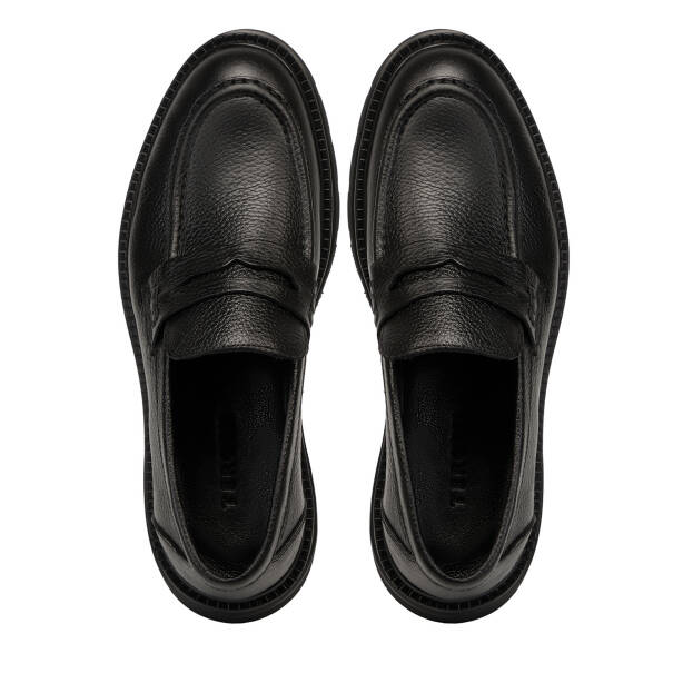 Siyah Hakiki Deri Erkek Loafer - E25S1AY57660-A41 - Tergan
