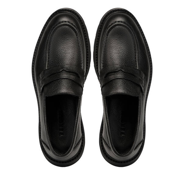 Siyah Hakiki Deri Erkek Loafer - E25S1AY57660-A41 - 5