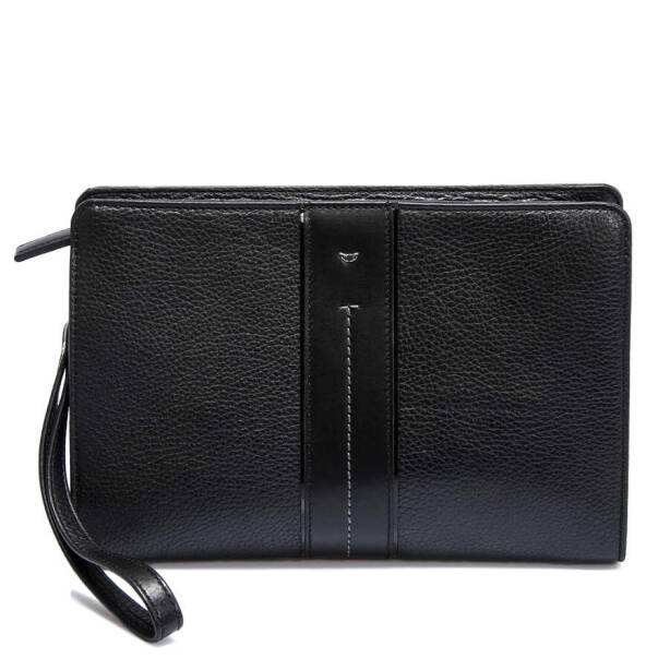 Siyah Deri Erkek Portföy Çantası - S1PC00002177-A6F - Tergan