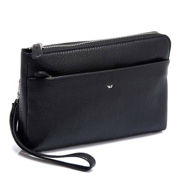 Siyah Hakiki Deri Erkek Portföy Çantası - S1PC00002972-A6F - 2