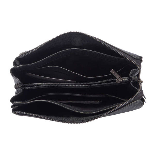 Siyah Hakiki Deri Erkek Portföy Çantası - S1PC00021240-A6F - 4