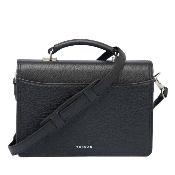 Siyah Hakiki Deri Erkek Portföy Çantası - S1PC00022133-A41 - Tergan
