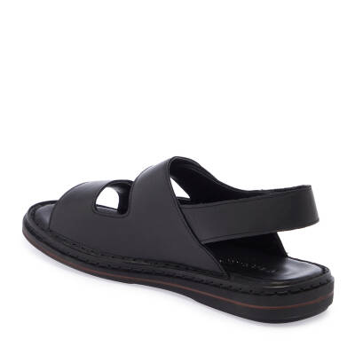 Siyah Deri Erkek Sandalet - E25Y1SN57151-A23 - 2