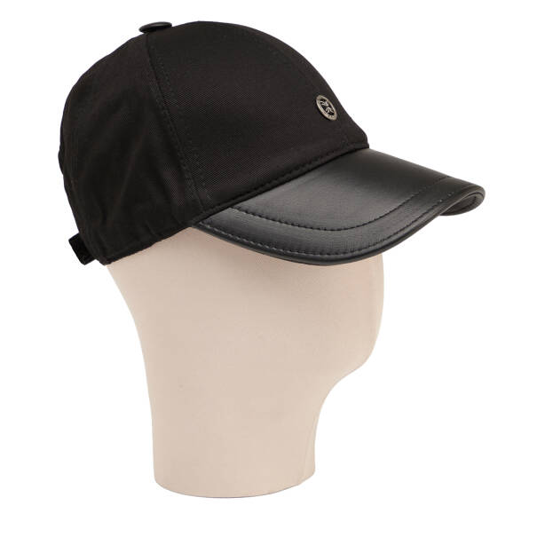 Siyah Deri Erkek Şapka - S1SPK0330004-E1H - Tergan Four Season