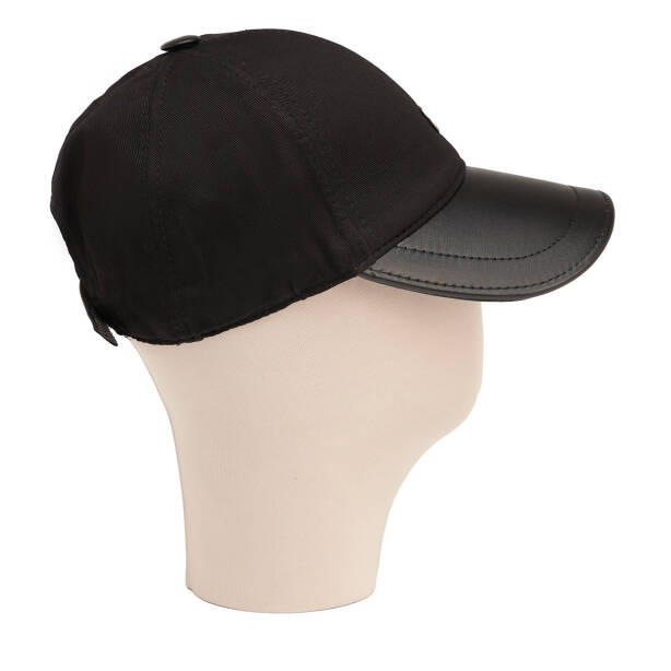 Siyah Deri Erkek Şapka - S1SPK0330004-E1H - Tergan Four Season