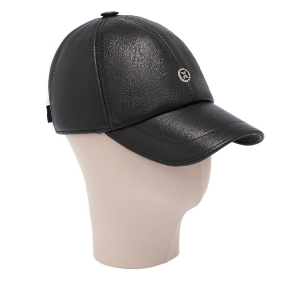 Siyah Deri Erkek Şapka - S1SPK0330004-Q4O - 1