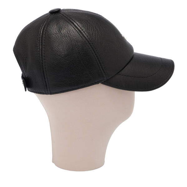 Siyah Deri Erkek Şapka - S1SPK0330004-Q4O - 3