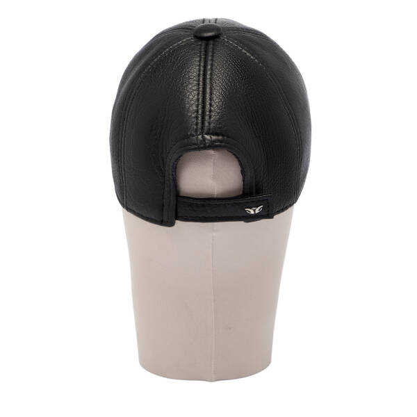 Siyah Deri Erkek Şapka - S1SPK0330004-Q4O - 4
