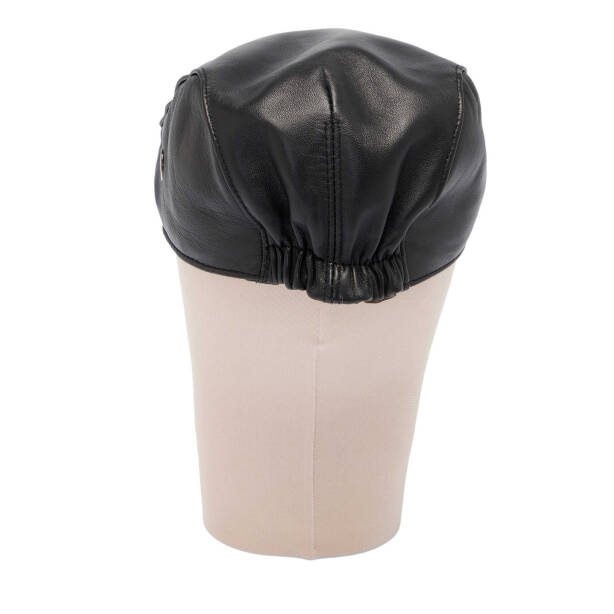 Siyah Deri Erkek Şapka - S1SPK0330005-Q3H - 4