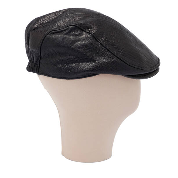 Siyah Deri Erkek Şapka - S1SPK0330005-Q4O - Tergan Four Season