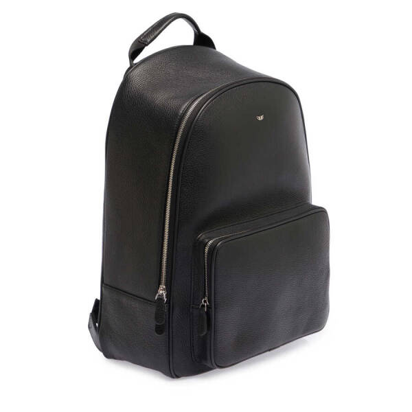 Siyah Hakiki Deri Erkek Sırt Çantası - S1SR00021443-A41 - 2