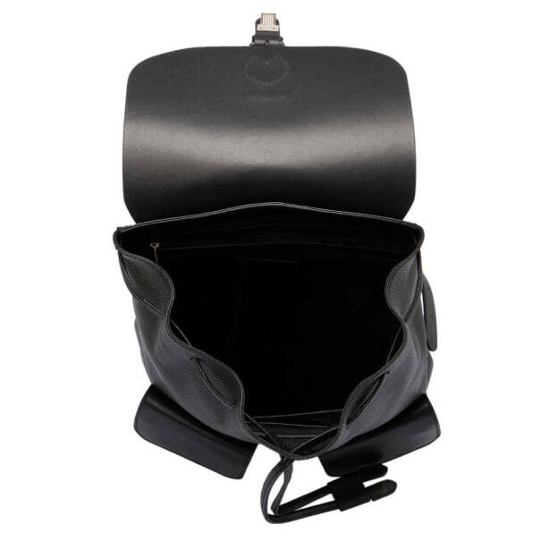 Siyah Deri Erkek Sırt Çantası - S1SR00021463-D3H - 4