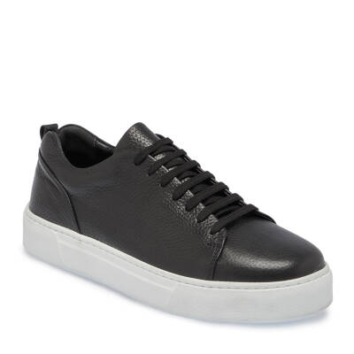  Siyah Deri Erkek Sneaker - E23S1AY56349-A41 - 1