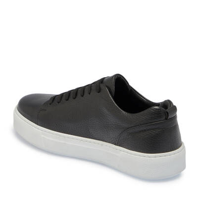  Siyah Deri Erkek Sneaker - E23S1AY56349-A41 - 2