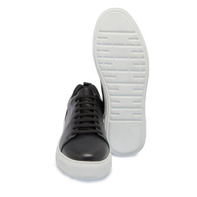  Siyah Deri Erkek Sneaker - E23S1AY56349-A41 - 4