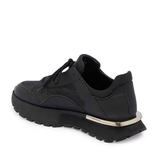 Siyah Hakiki Deri Erkek Sneaker - E23S1AY56358-J0U - 3