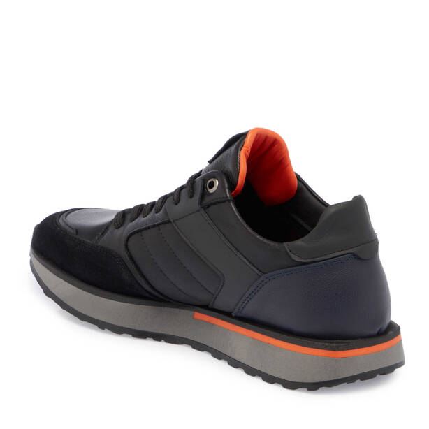 Siyah Deri Erkek Sneaker - E23S1AY56381-A23 - 2