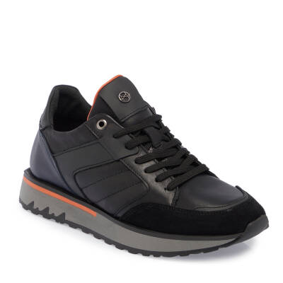  Siyah Deri Erkek Sneaker - E23S1AY56381-A23 